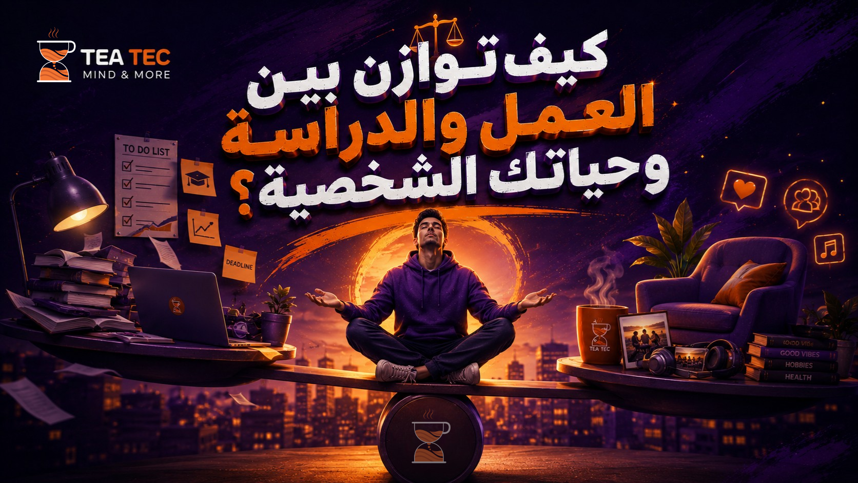 كيف توازن بين العمل والدراسة وحياتك الشخصية؟ | الراحة جزء من إنتاجيتك دراسات نفسية