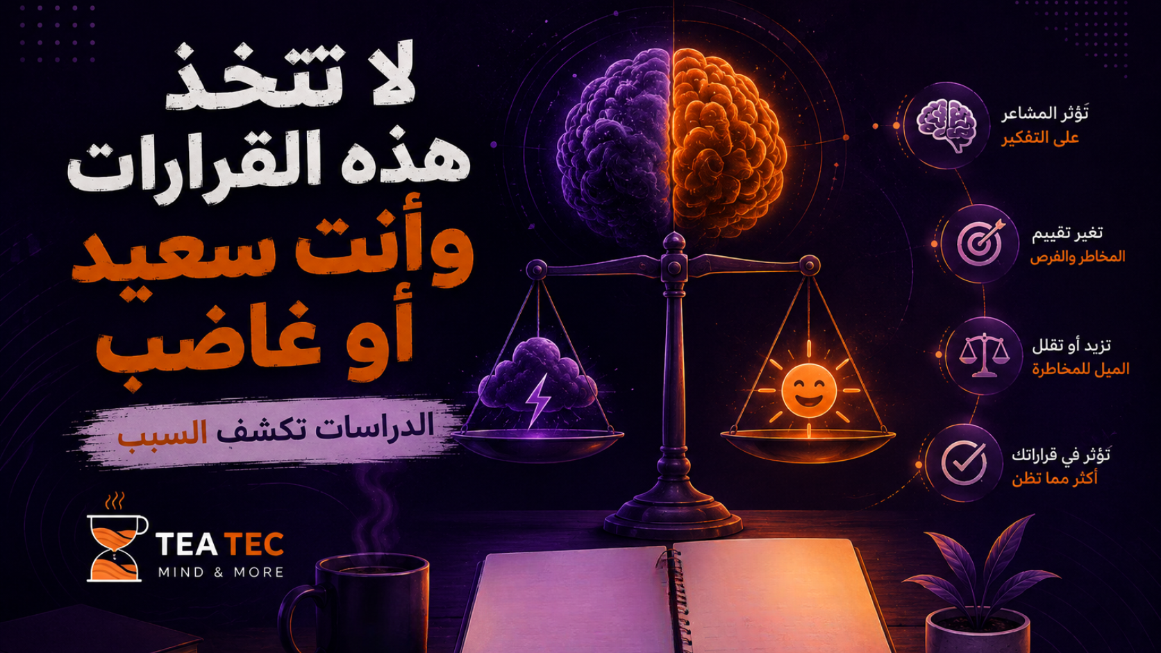 المشاعر تغير طريقة تفكيرك | دراسة أفضل وقت لاتخاذ القرارات المهمة