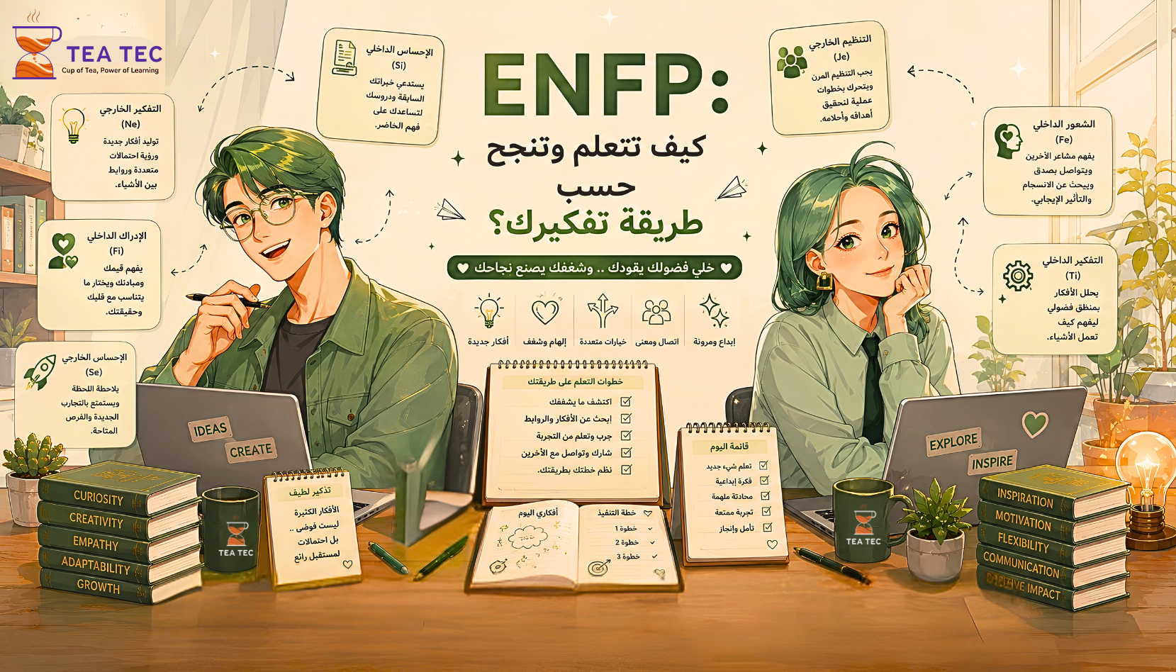 ENFP: كيف تتعلم وتنجح حسب طريقة تفكيرك؟