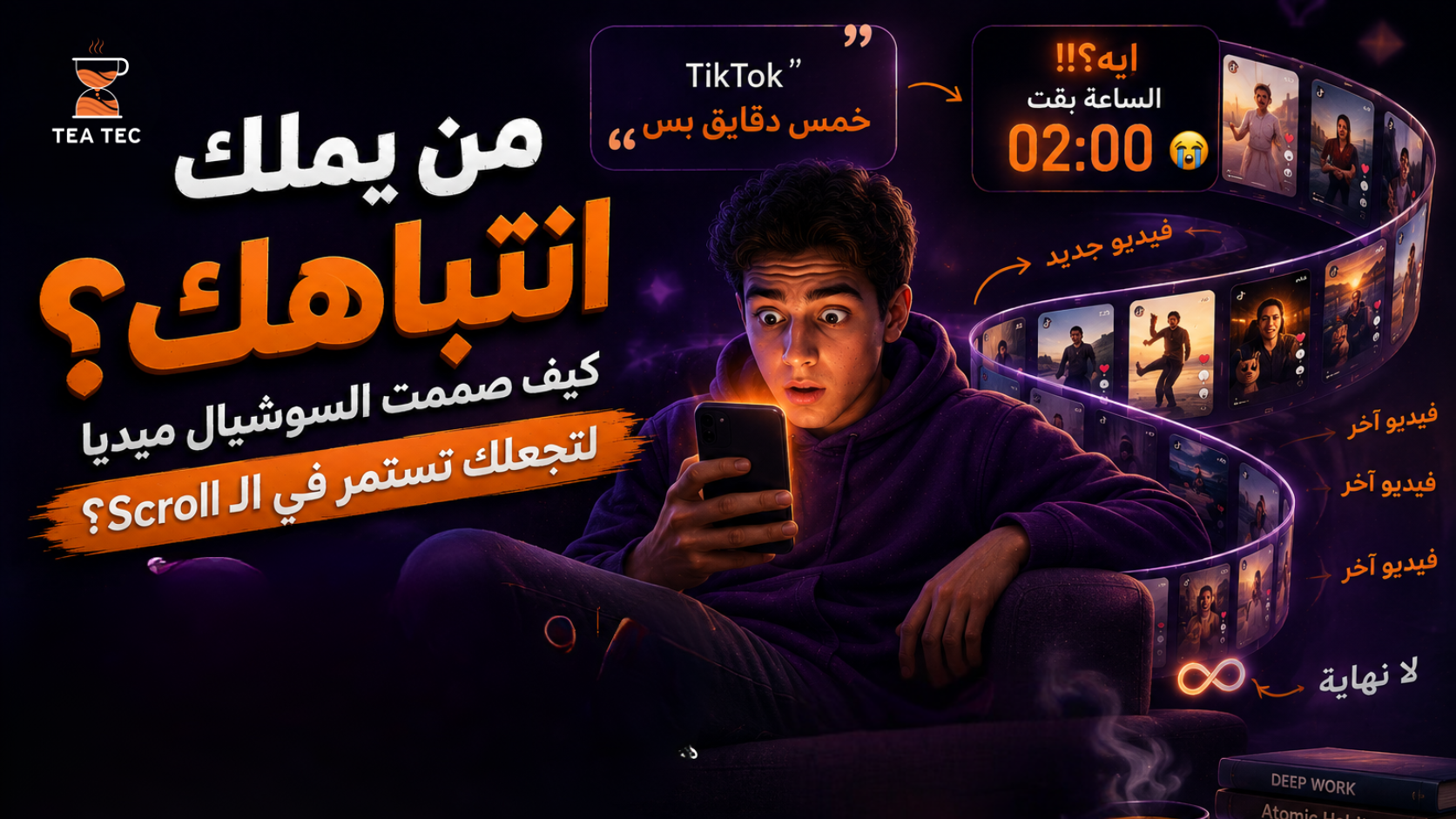 من يملك انتباهك؟ كيف صممت السوشيال ميديا لتجعلك تستمر في الـScroll؟