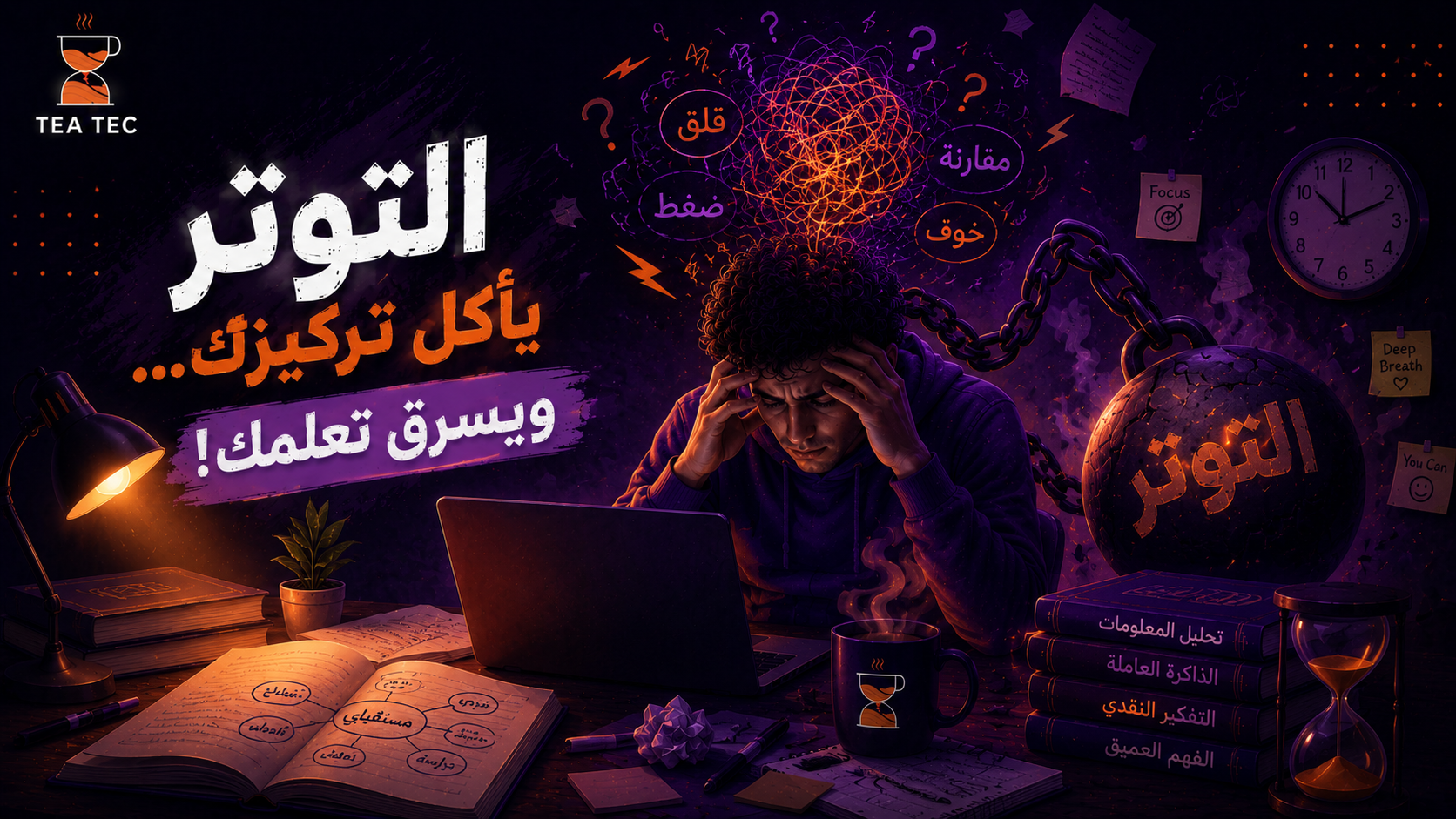 كيف يؤثر التوتر على القدرة على التعلم والتركيز؟ | دراسات علمية لتأثير القلق