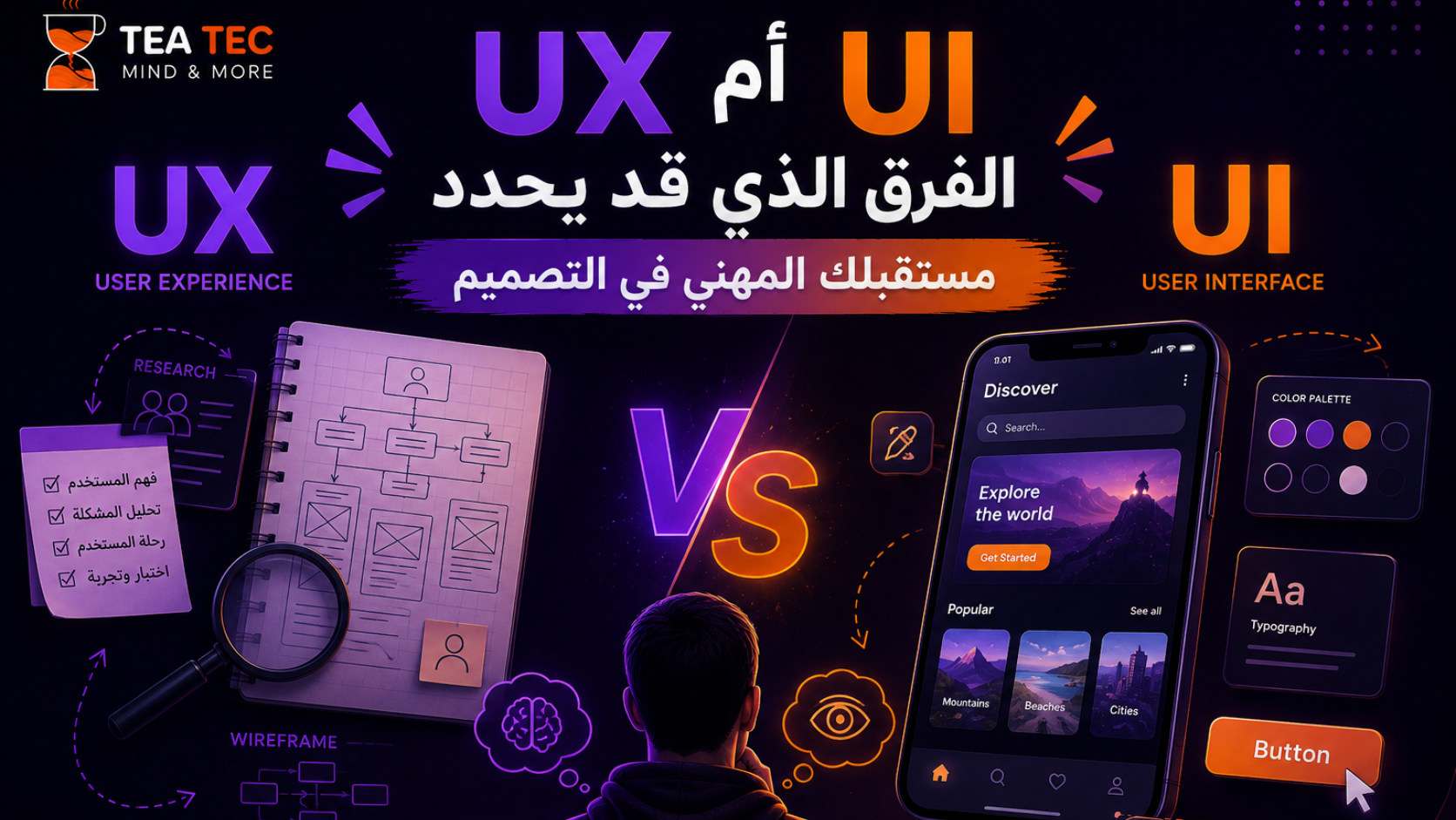 UX أم UI؟ دليلك لفهم المجالين واختيار المسار الأنسب لك