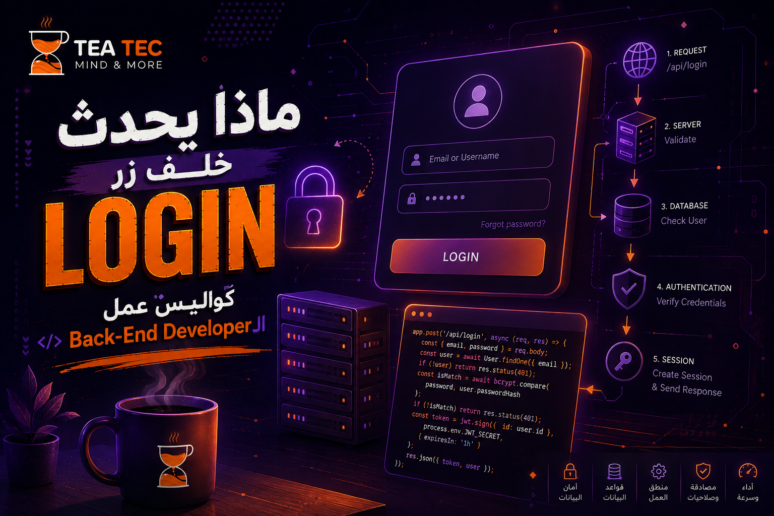 ماذا يحدث خلف زر Login؟ كواليس عمل الـBack-End Developer