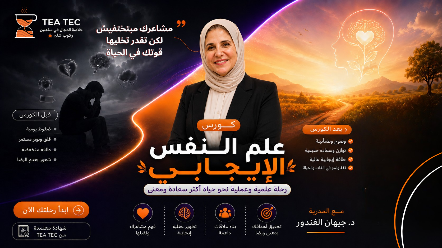 كورس علم النفس الإيجابي: دليلك لتغيير الذات وجوت الحياة