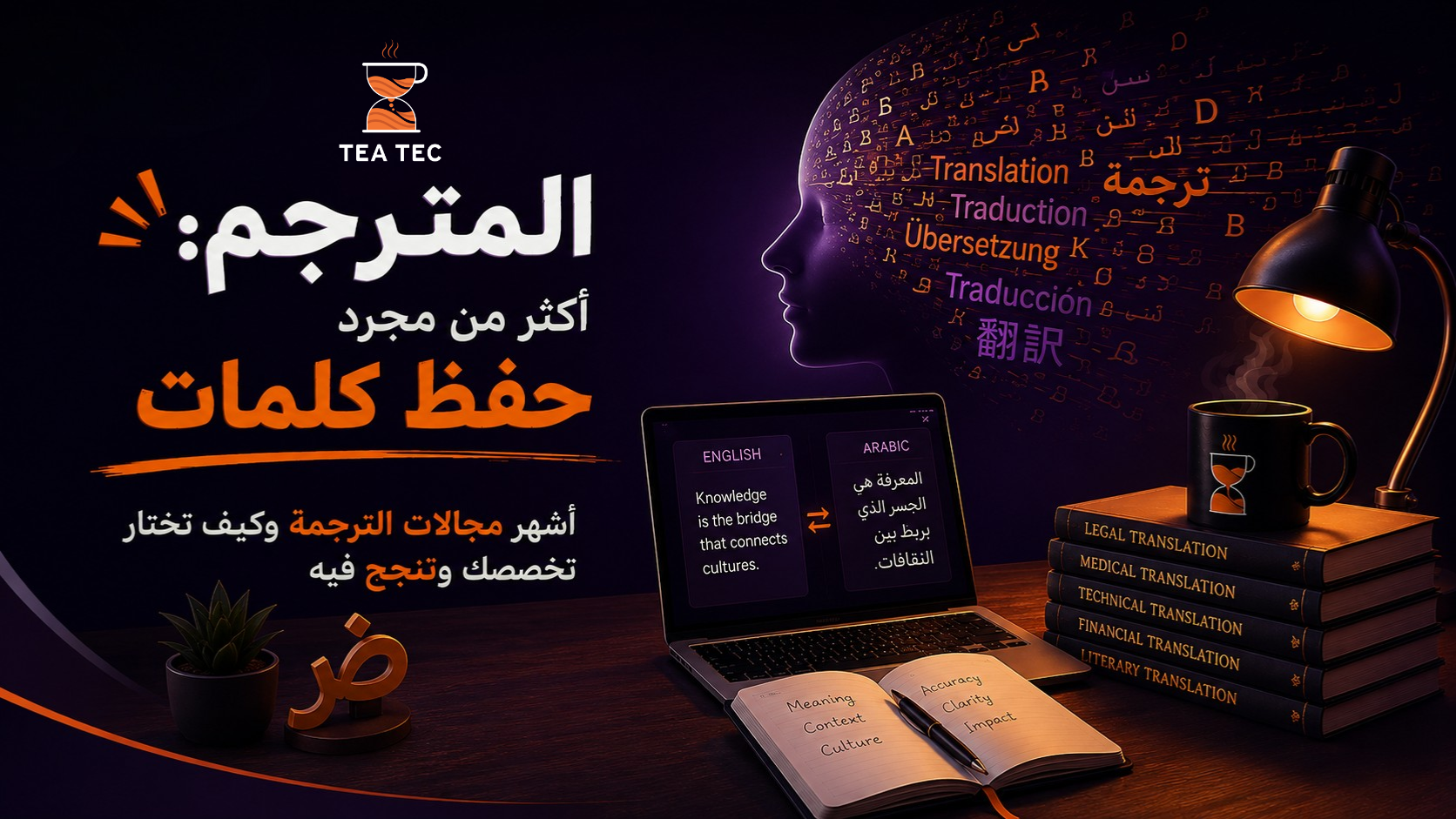 المترجم: أكثر من مجرد حفظ كلمات | أشهر مجالات الترجمة وكيف تختار تخصصك وتنجح فيه
